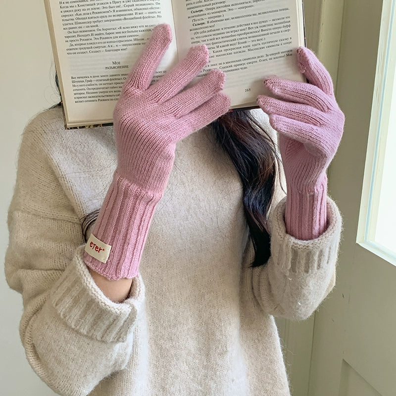 Rabbit Down Blend Wool Knitted Gloves Stylish Warmth for Every Winter Adventure