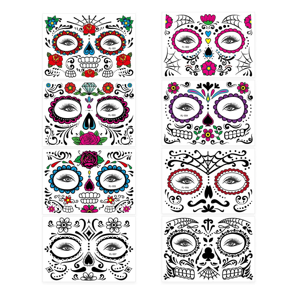Glow-in-the-Dark Halloween Tattoo Stickers