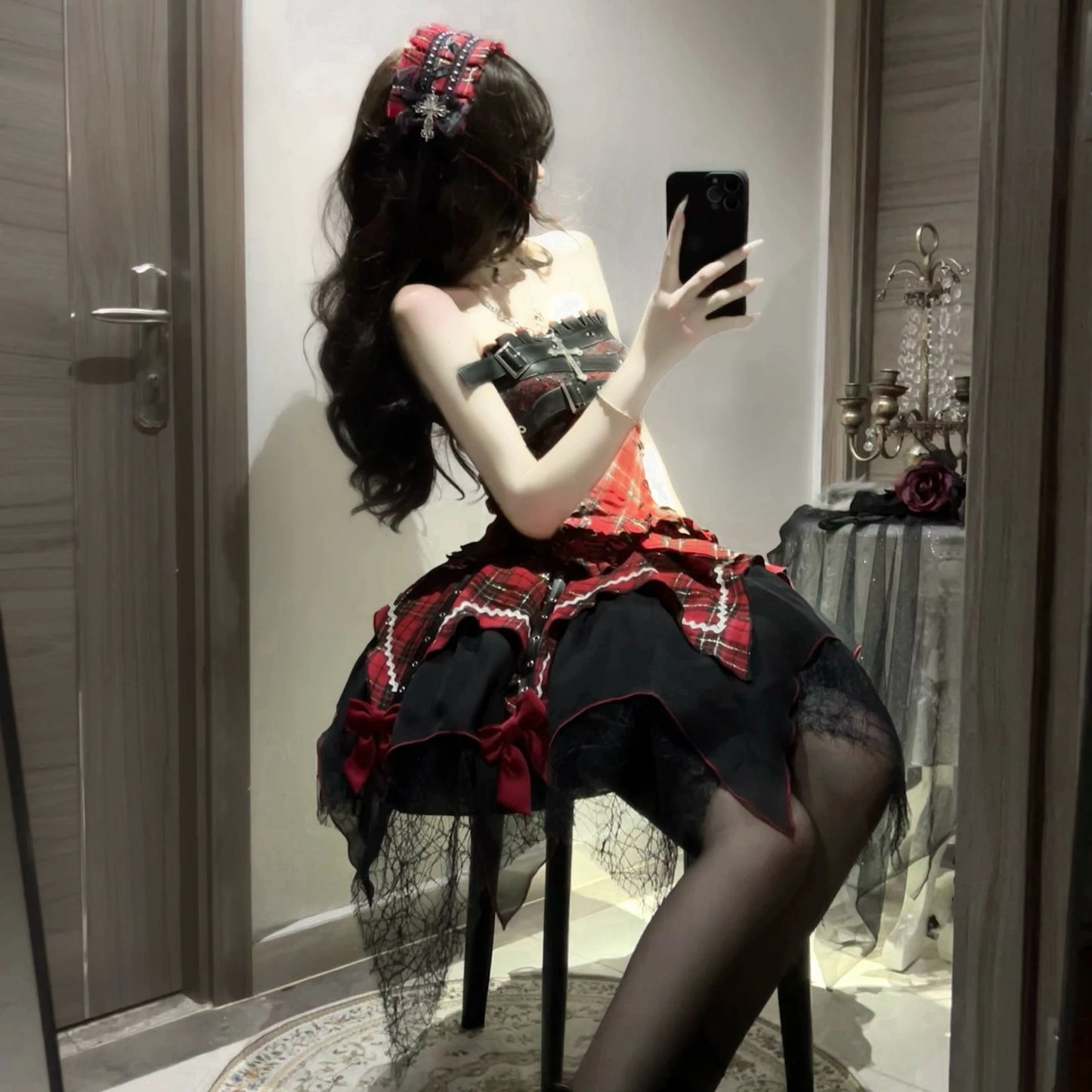 Sweet & Spicy Yabi Style Bandeau Top & Irregular Skirt Suit