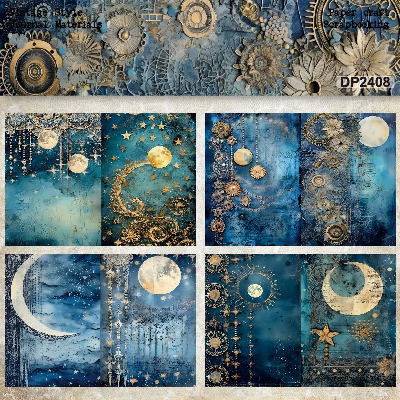 Celestial Enchantment: 3D Textured Star and Moon Background Paper