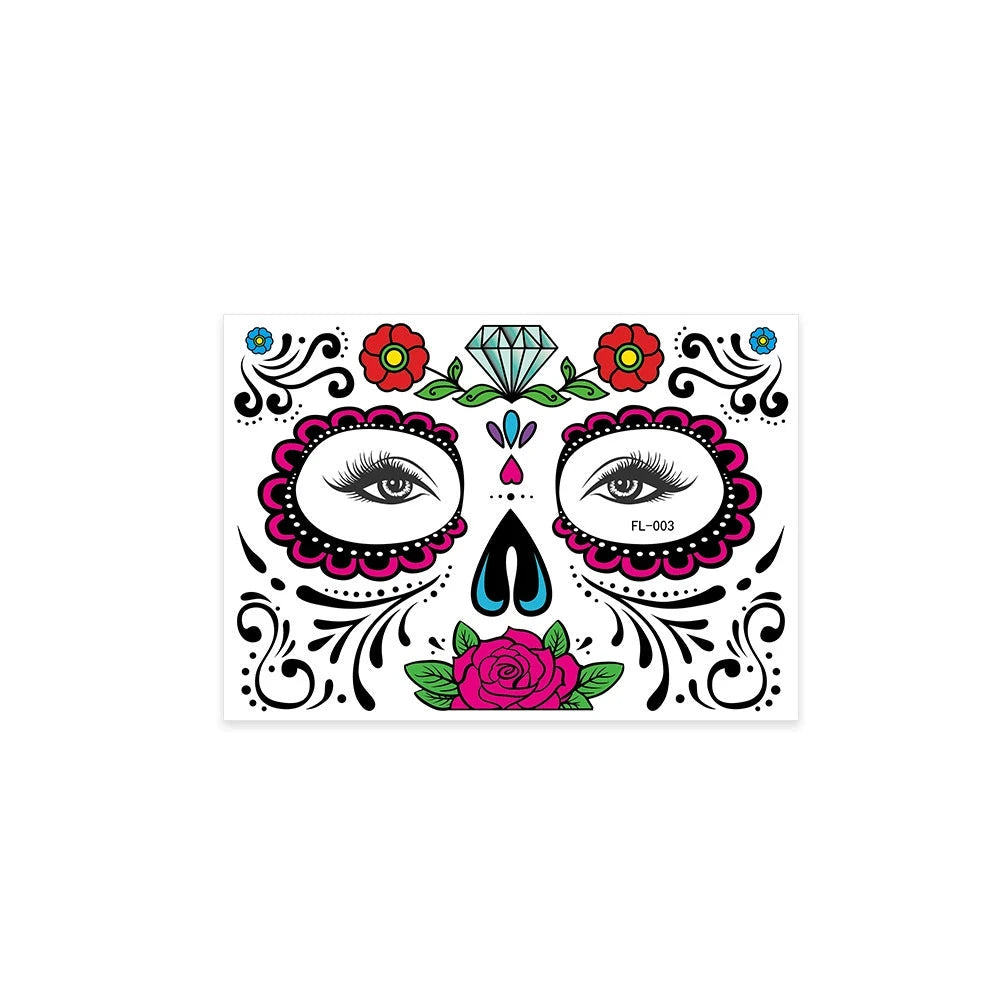 Glow-in-the-Dark Halloween Tattoo Stickers