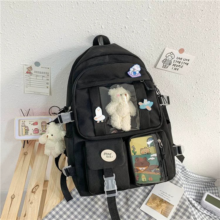 Trendy Large Capacity Cartoon Backpack - Korean Harajuku Style