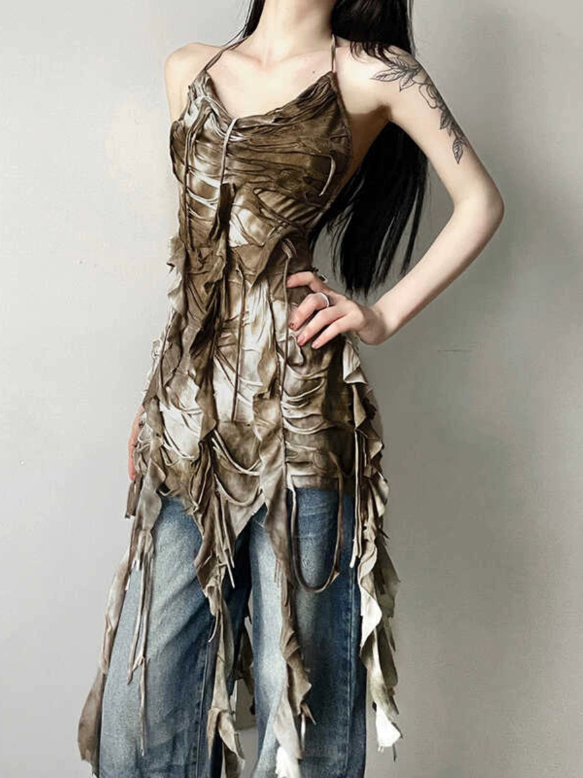 Dunes Wasteland Hooded Sleeveless Dress