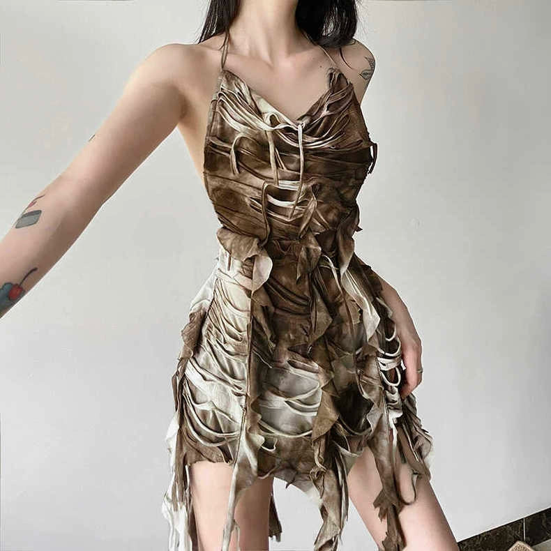 Dunes Wasteland Hooded Sleeveless Dress