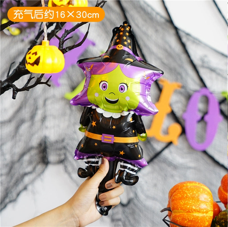 Halloween Hand-Held Aluminum Foil Balloons