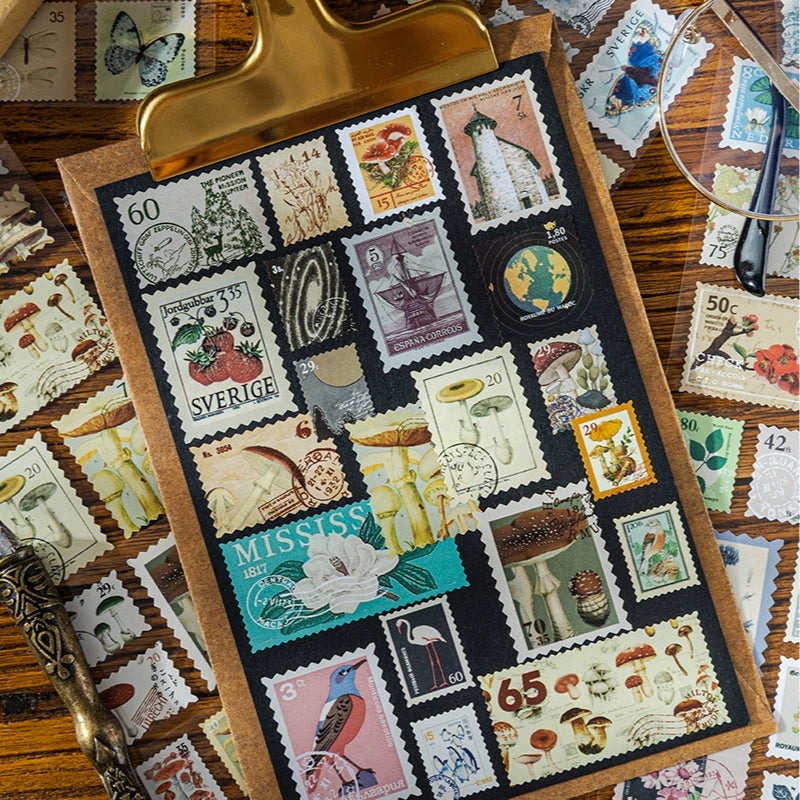 Vintage Stamp Sticker Atelier - Elevate Your Creative Expression with Timeless Botanical Charm