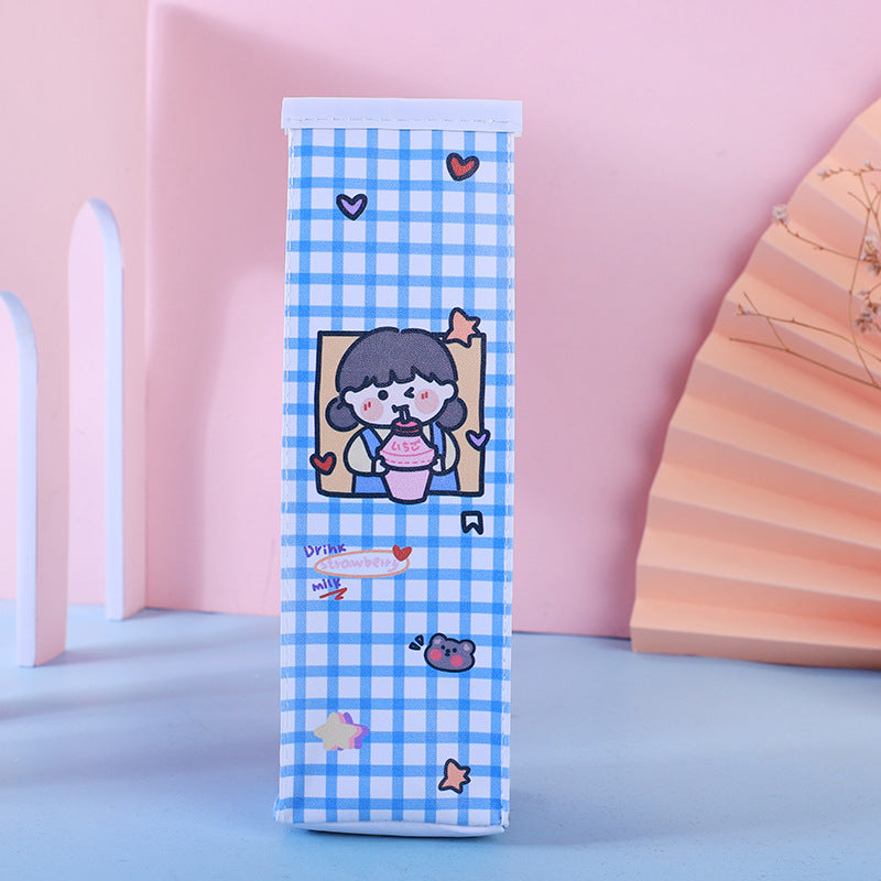Cute Cartoon Milk Box Pencil Case