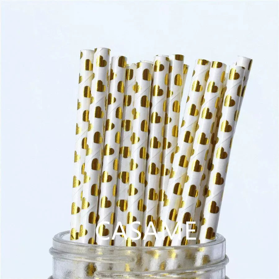 Eco-Chic Vintage Inspired Paper Straws - Romantic & Biodegradable