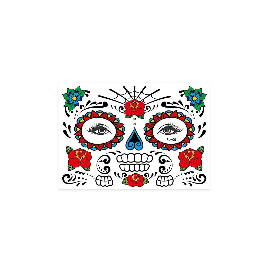 Glow-in-the-Dark Halloween Tattoo Stickers