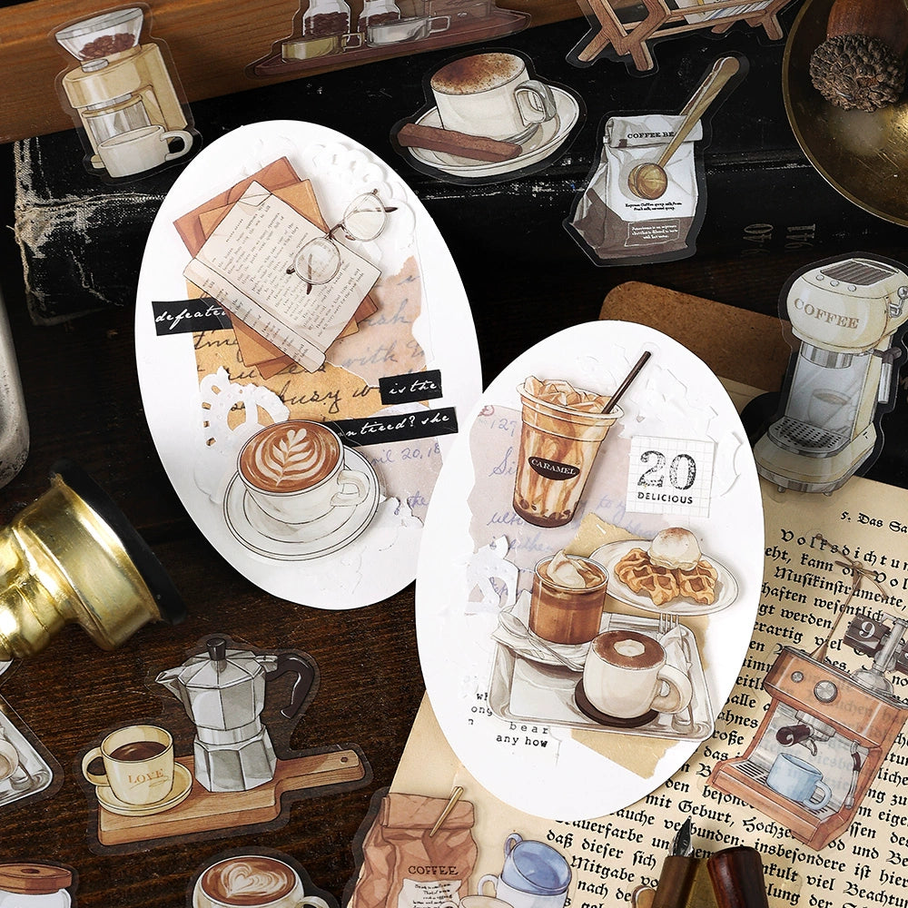 【Full set of 4 packs】 Nostalgic Life Story Sticker Set - Capture the Essence of Your Journey with Timeless Charm