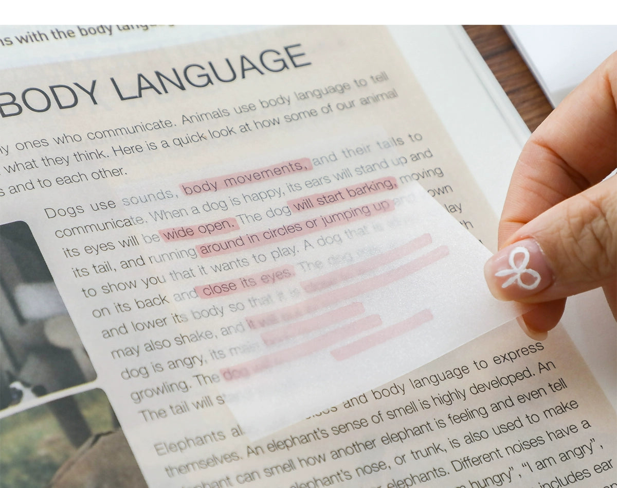 Transparent Study Overlay Stickers - Reusable Note-Taking Essentials for Students