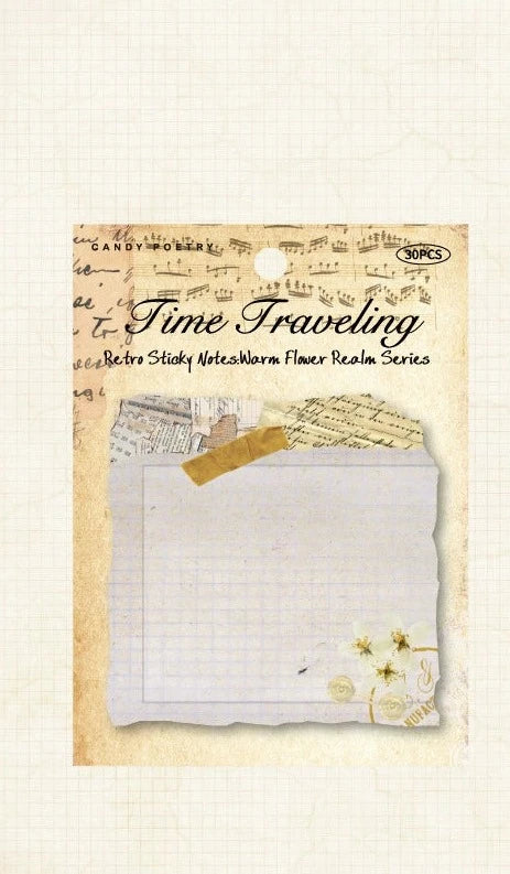 Vintage Charm - Retro-Inspired Sticky Note Memo Pad Collection