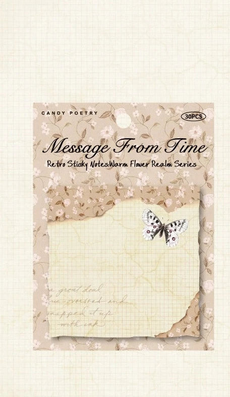 Vintage Charm - Retro-Inspired Sticky Note Memo Pad Collection