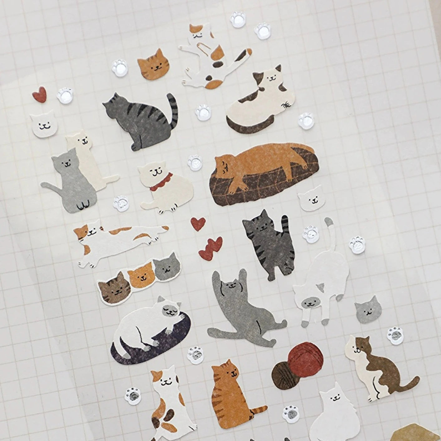 Korea BONITO Adorable Cat Life Stickers | Cute and Lovable Daily Cat Moments for Decoration