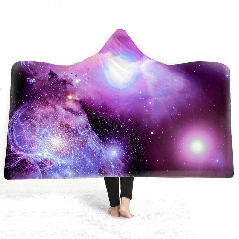Celestial Dreams - European Style Starry Sky Hooded Blanket