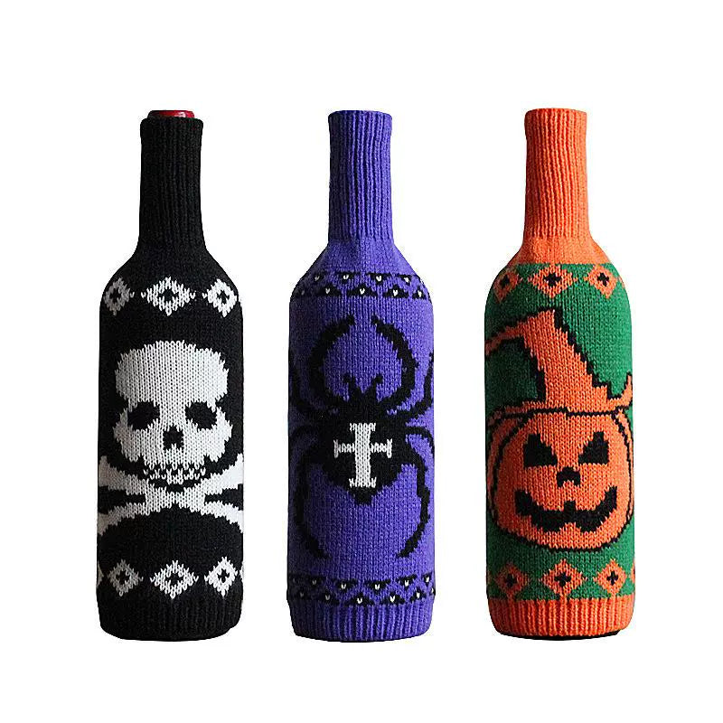 Halloween Skull & Pumpkin Bottle Set