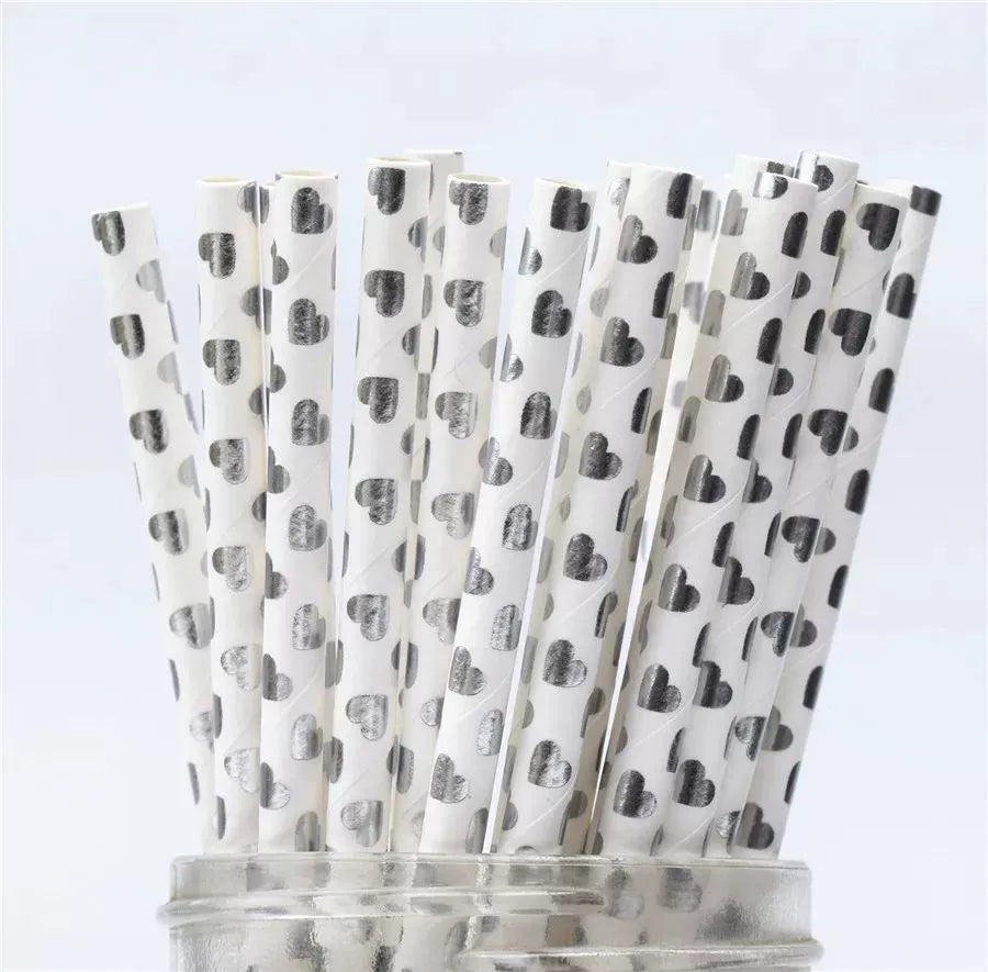 Eco-Chic Vintage Inspired Paper Straws - Romantic & Biodegradable