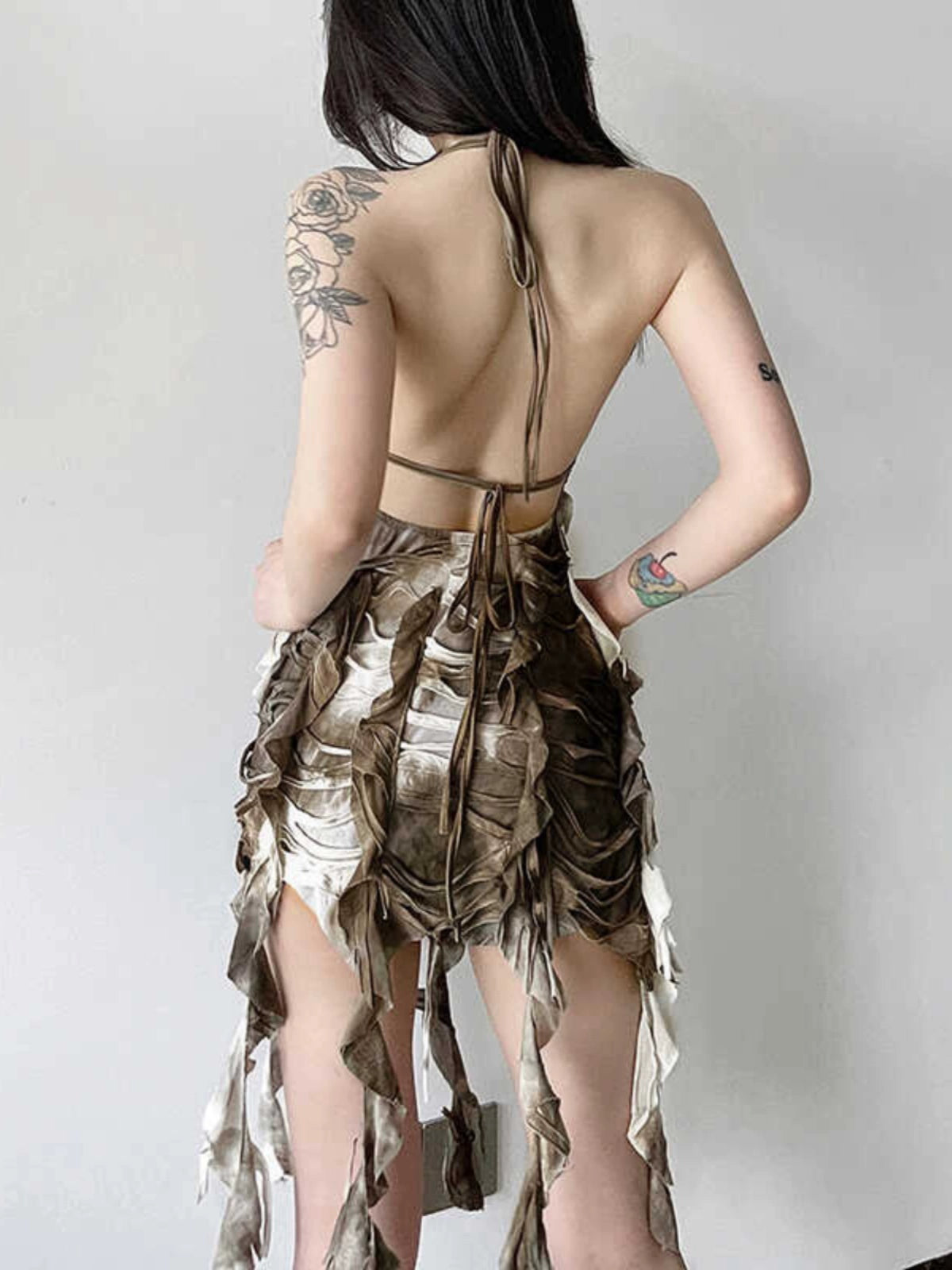 Dunes Wasteland Hooded Sleeveless Dress