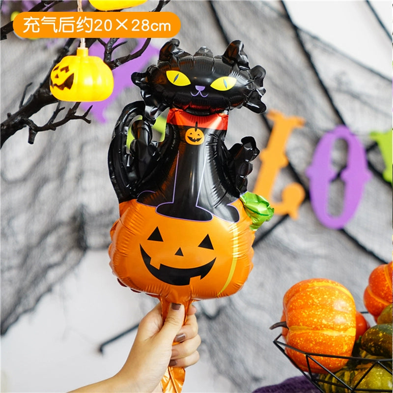 Halloween Hand-Held Aluminum Foil Balloons