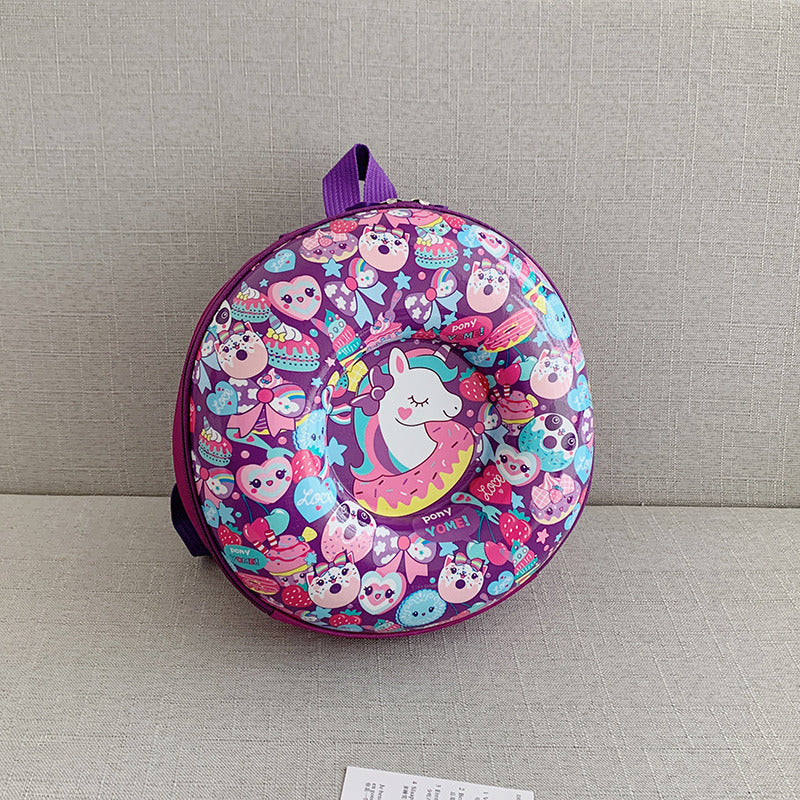 Donut Eggshell Bag - Cartoon Kids Backpack for Kindergarten