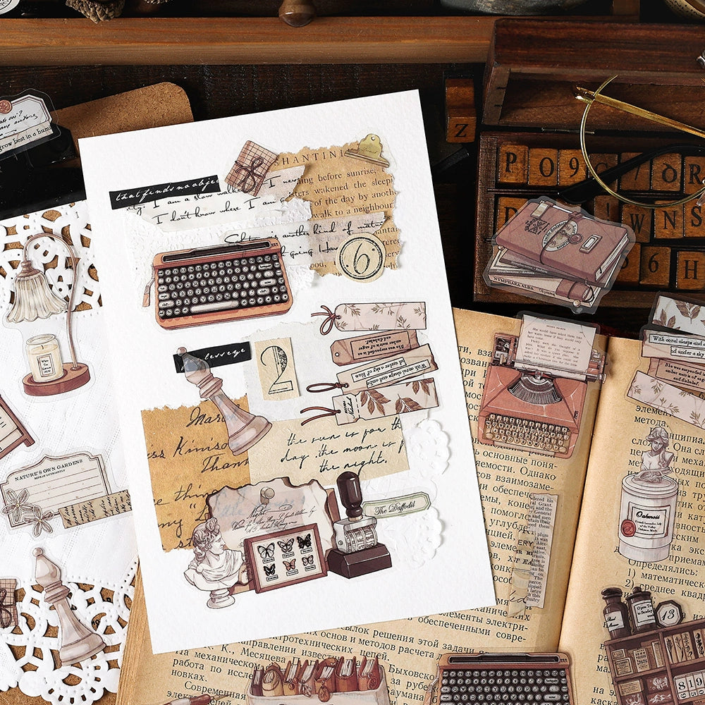 【Full set of 4 packs】 Nostalgic Life Story Sticker Set - Capture the Essence of Your Journey with Timeless Charm