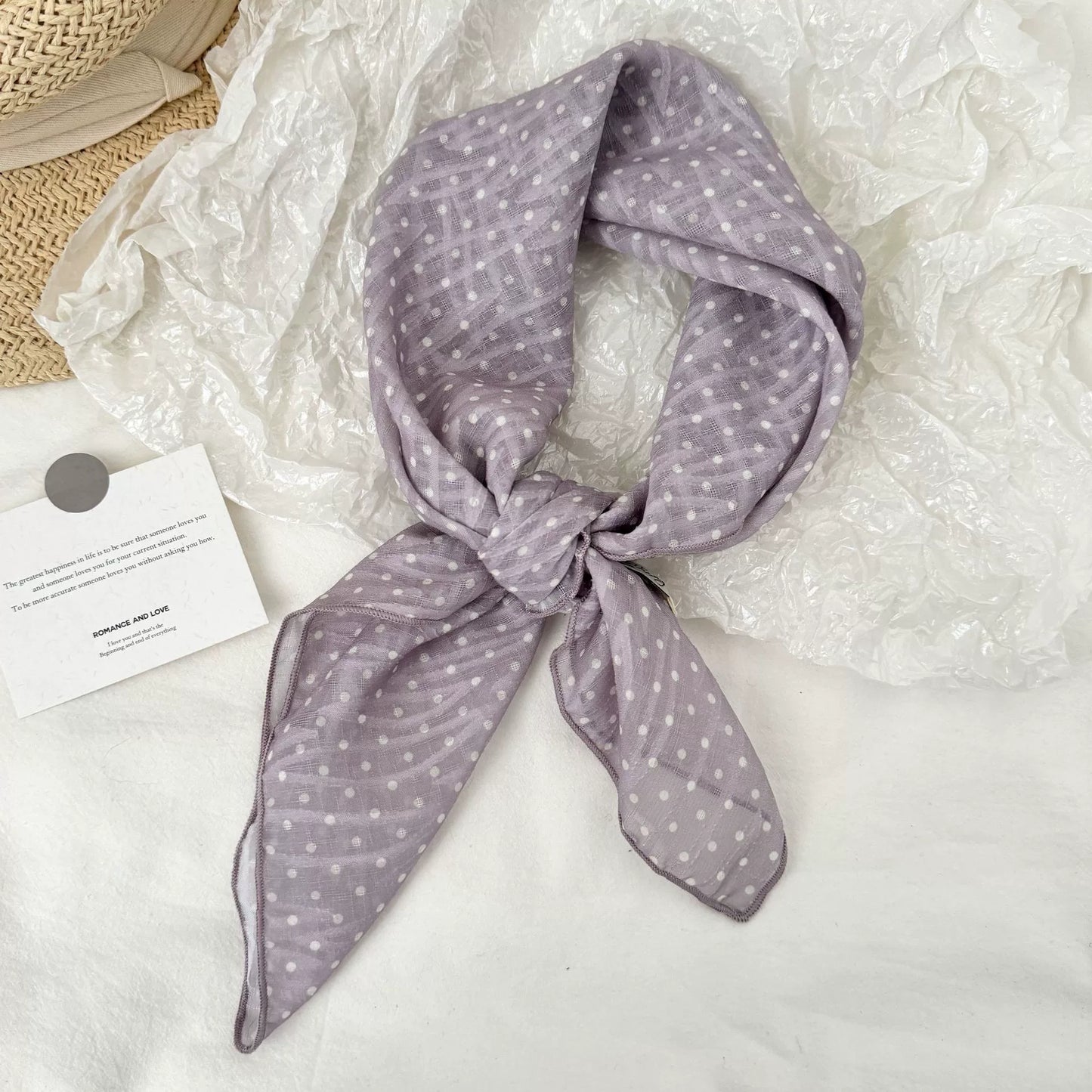 Vintage Floral Cotton and Linen Scarf