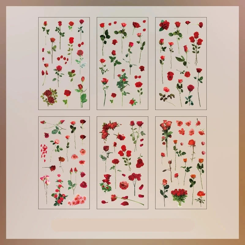 Small Fresh Nature - Enchanting Vintage Floral Stickers for Captivating DIY Projects