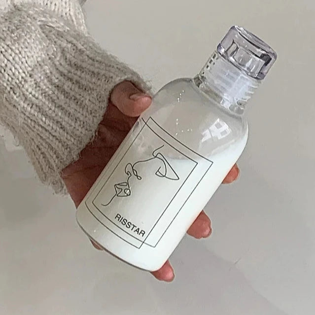 Simple & Portable Time Scale Glass Mug - Perfect for Office and School