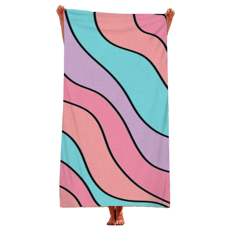 Rainbow Radiance - Microfiber Terry Cloth Beach Towel