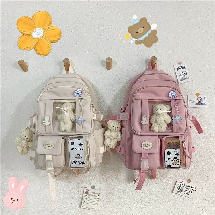 Trendy Large Capacity Cartoon Backpack - Korean Harajuku Style