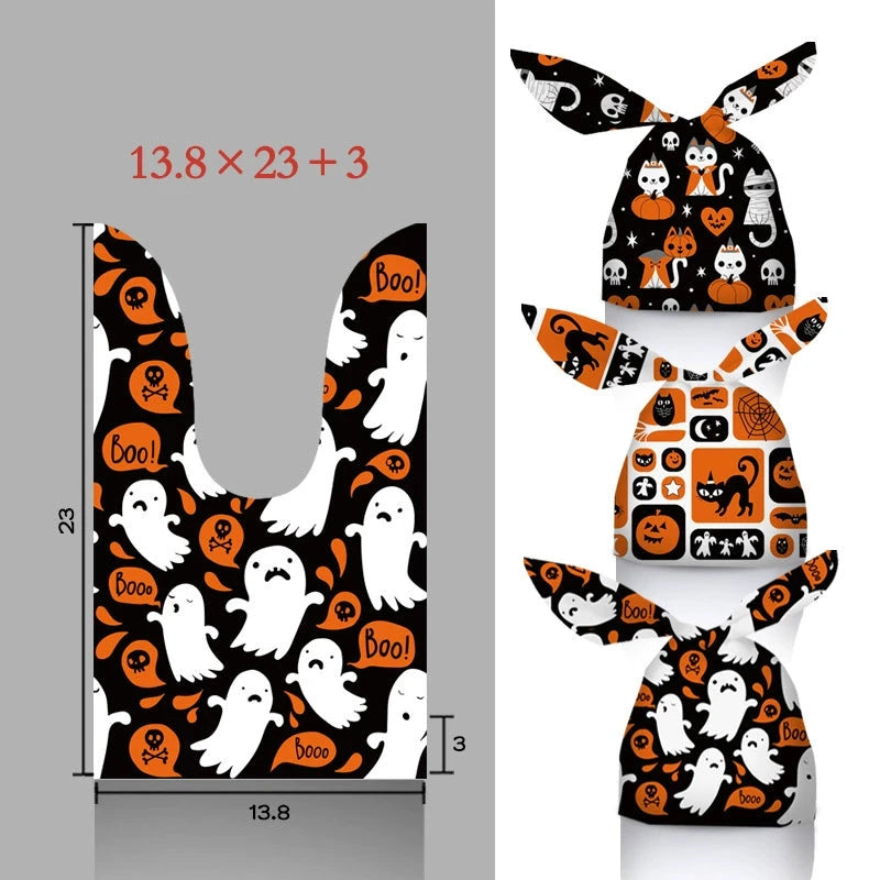 Halloween Bunny Ears Pumpkin Candy Bag