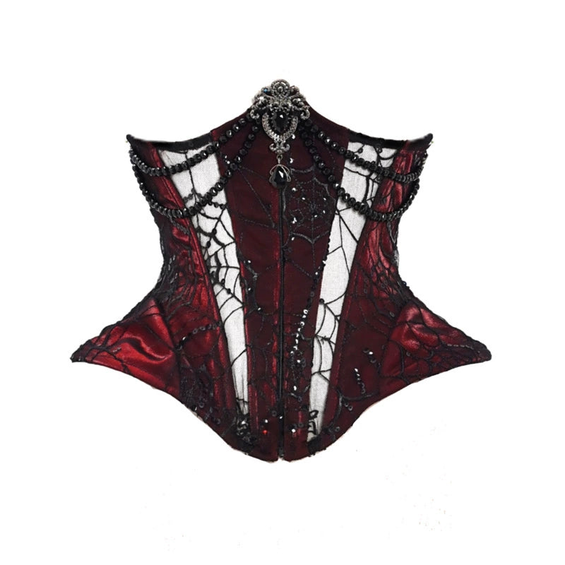 Rococo Velvet Cobwebs Fishbone Tunic Suspenders