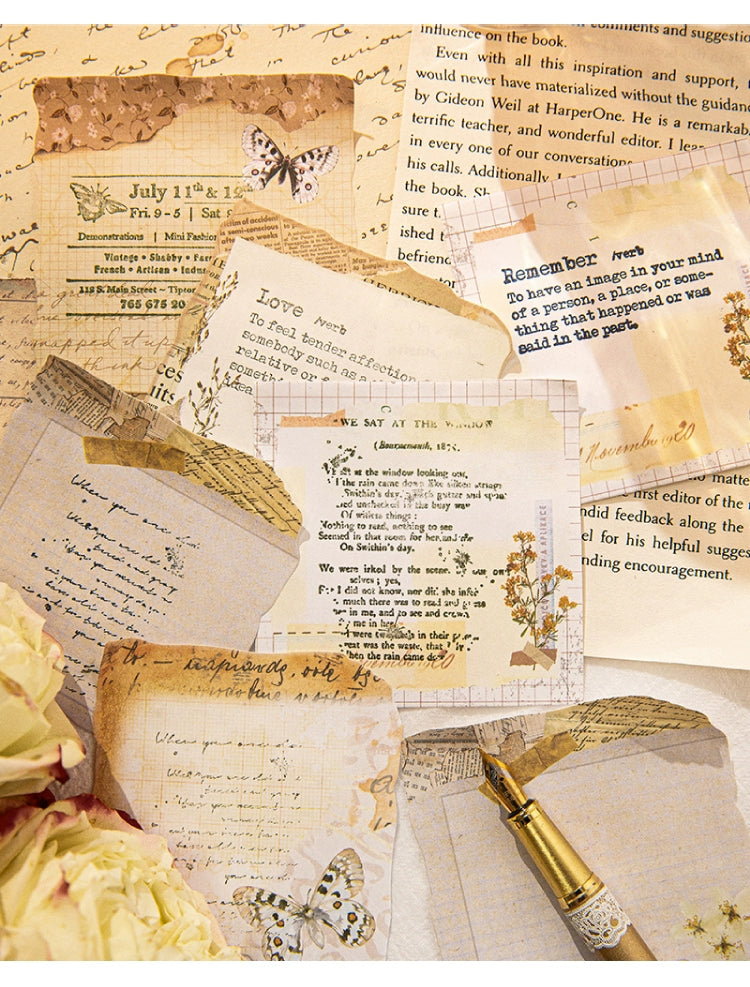 Vintage Charm - Retro-Inspired Sticky Note Memo Pad Collection