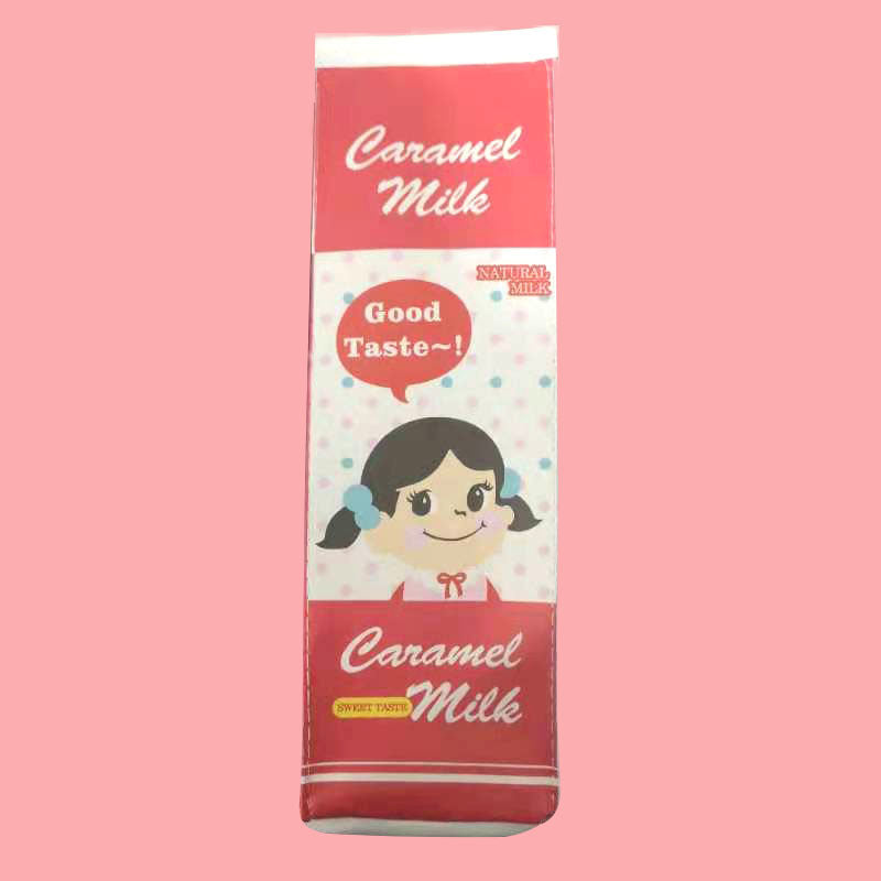 Cute Cartoon Milk Box Pencil Case