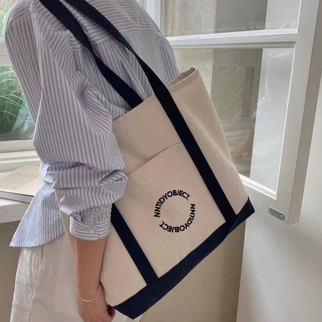 Korean Style Niche Design Canvas Tote Bag