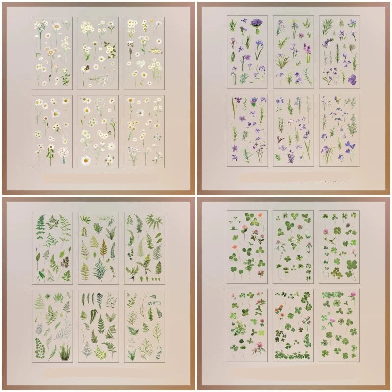 Small Fresh Nature - Enchanting Vintage Floral Stickers for Captivating DIY Projects