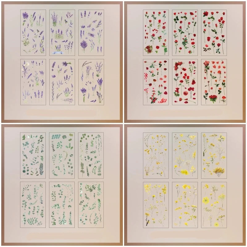 Small Fresh Nature - Enchanting Vintage Floral Stickers for Captivating DIY Projects