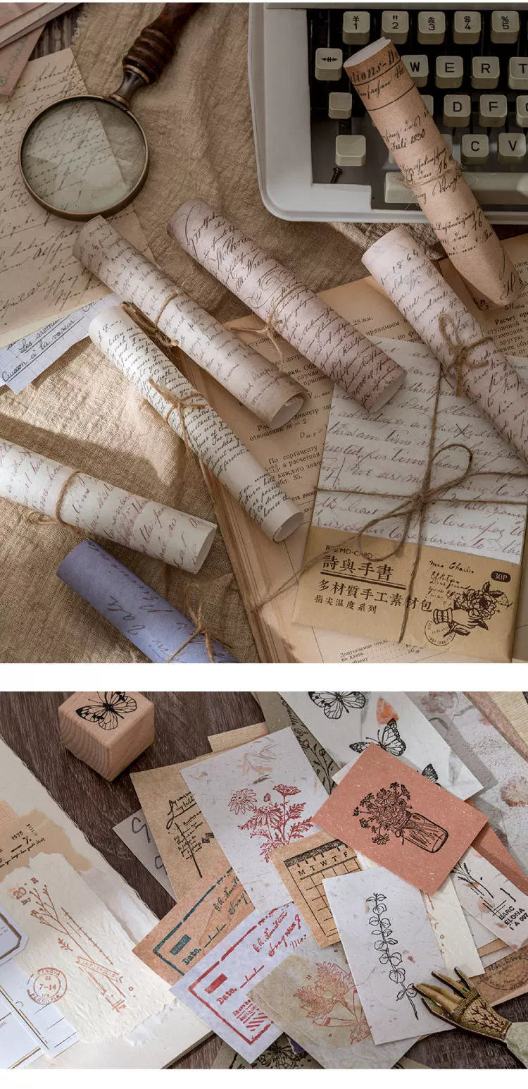 'Romantic Whimsy - Multi-Material Handmade Craft Paper Collection