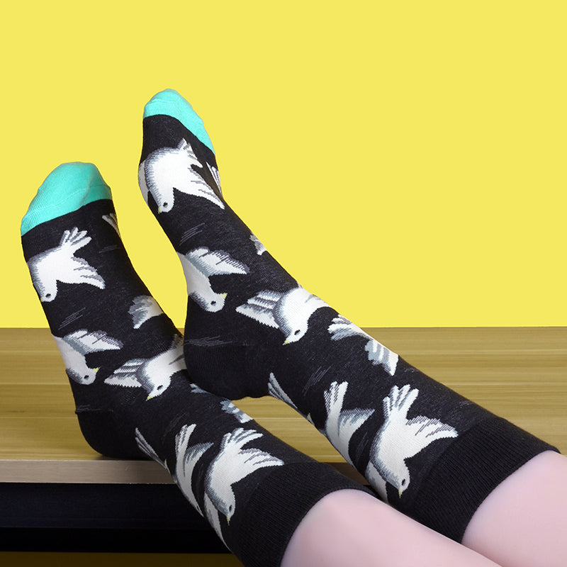 Vintage Canvas Art Socks