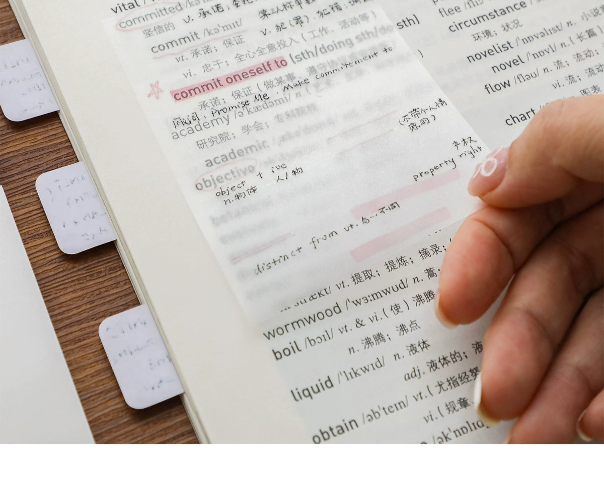 Transparent Study Overlay Stickers - Reusable Note-Taking Essentials for Students