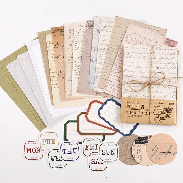 'Romantic Whimsy - Multi-Material Handmade Craft Paper Collection