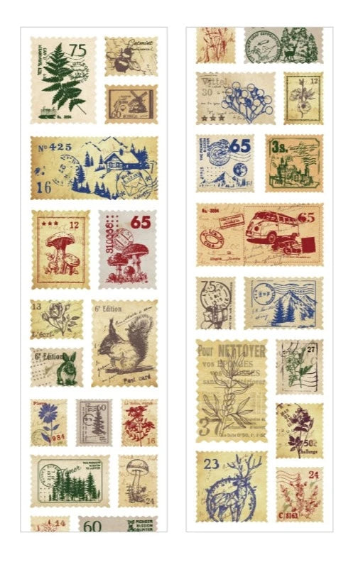 Vintage Stamp Sticker Atelier - Elevate Your Creative Expression with Timeless Botanical Charm