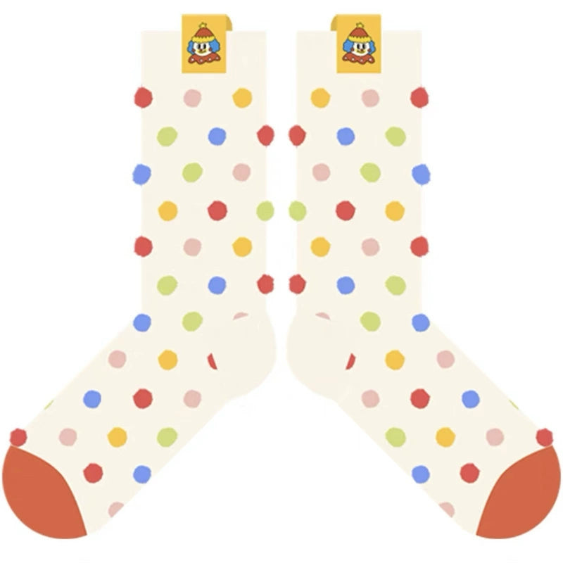 Rainbow Stripes & Polka Dot Circus Socks