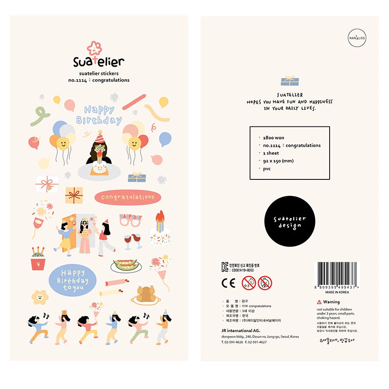 Korea BONITO Adorable Cat Life Stickers | Cute and Lovable Daily Cat Moments for Decoration