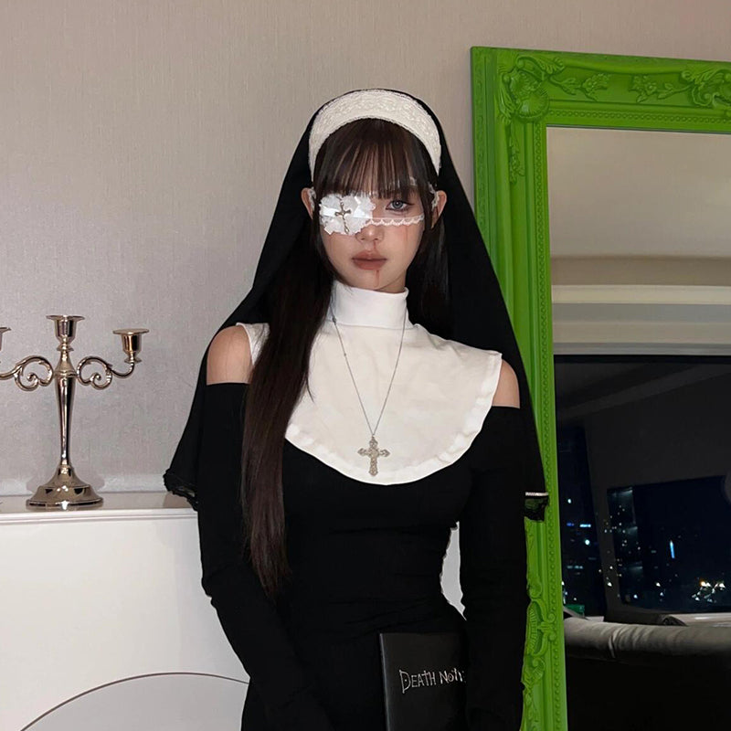 Gothic Lace Cross Eye Patch
