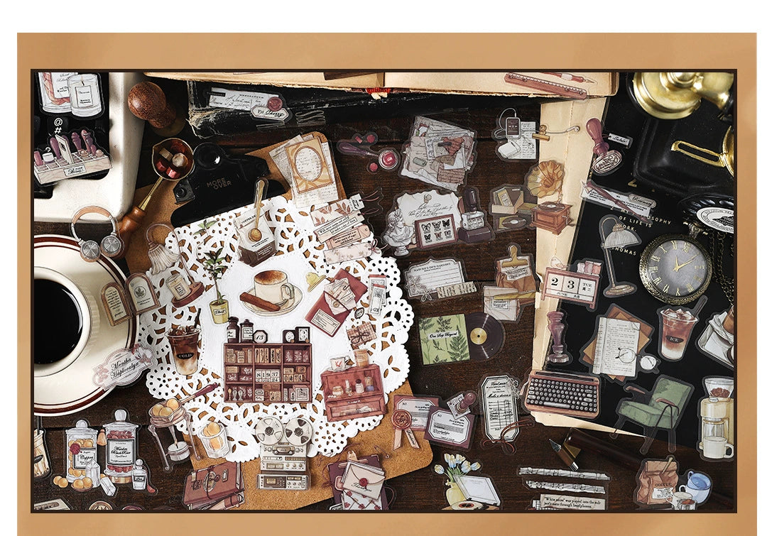【Full set of 4 packs】 Nostalgic Life Story Sticker Set - Capture the Essence of Your Journey with Timeless Charm