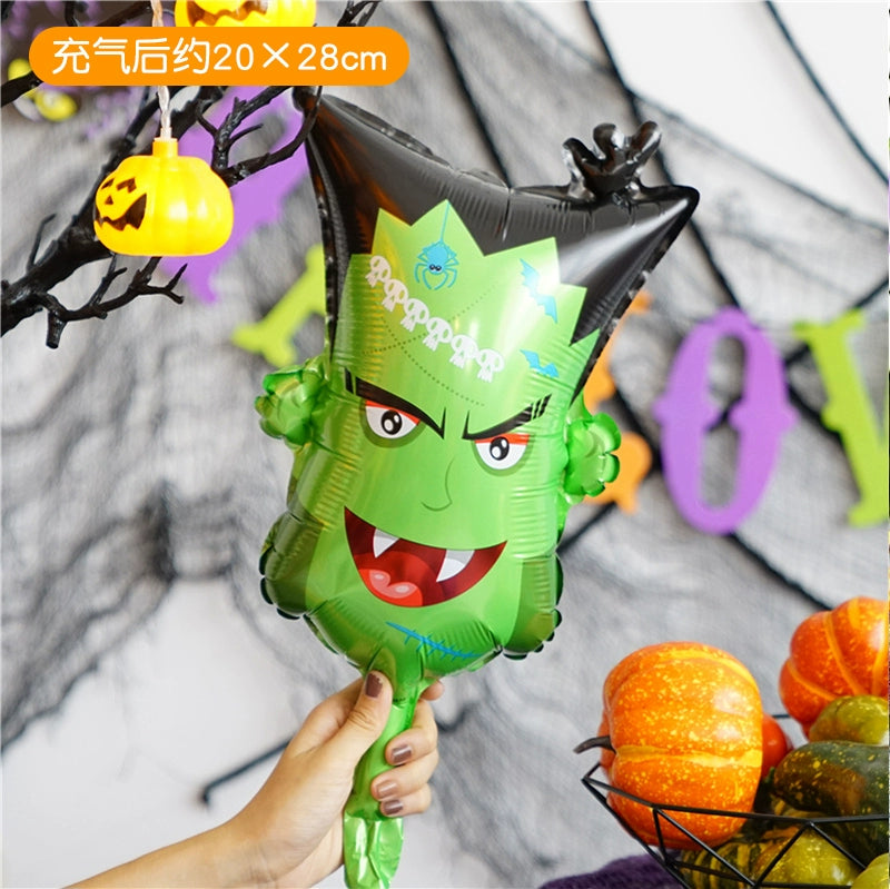 Halloween Hand-Held Aluminum Foil Balloons