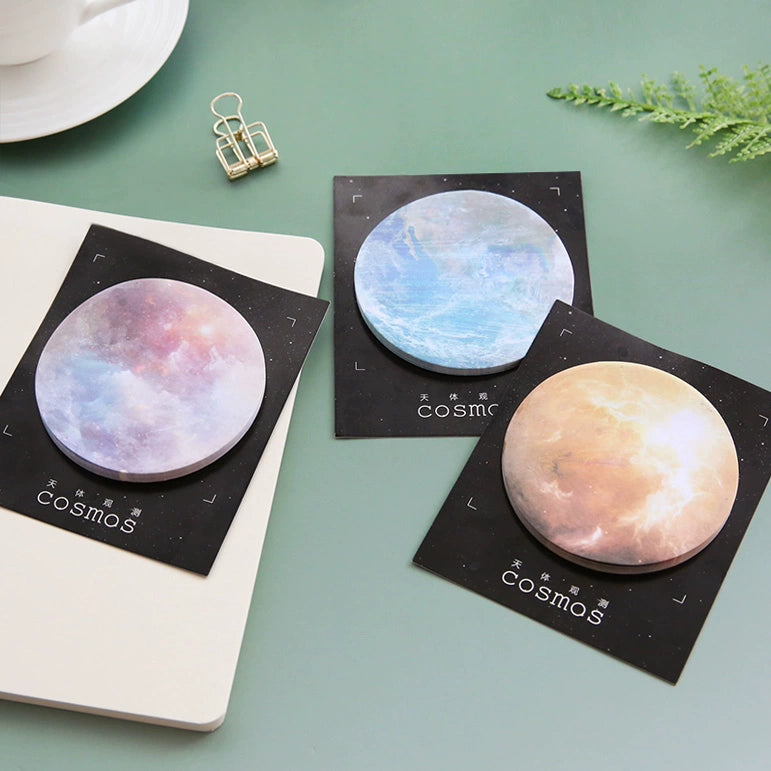 Creative Celestial Observation Series - Earth and Moon Post-it Notes Set