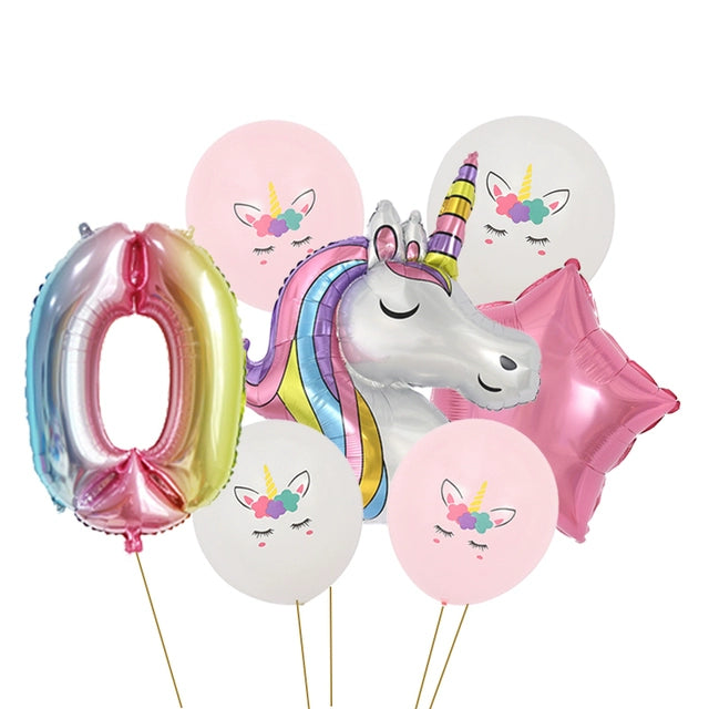 147 Pcs Unicorn Birthday Balloons Arch Garland Kit - Magical Celebration Decor