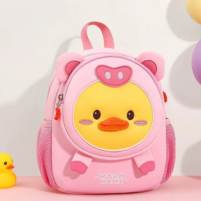 Cute Dinosaur and Little Yellow Duck Backpack for Kids - Perfect for Kindergarten